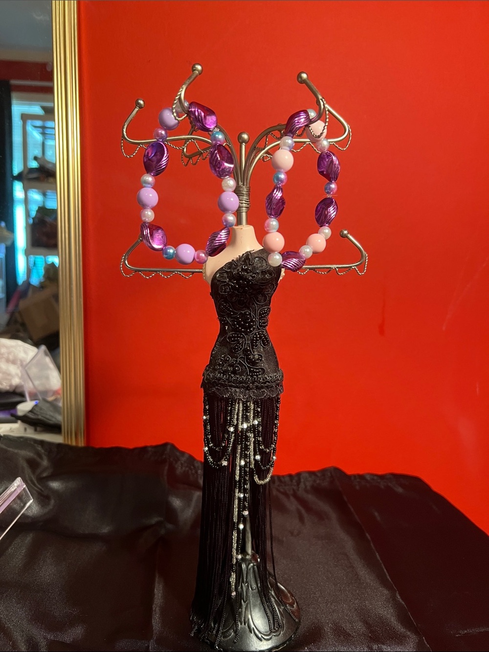Purple & Pink Beaded bracelet home made - Picture 7 of 8